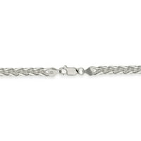 Sterling srebrni kružni lanac sa spiga; ; Kopčasto jastoga; za odrasle i tinejdžere; Za žene i muškarce