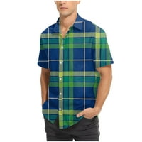 Muška majica Muška majica s kratkim rukavima Slim-Fit Stretch Poplin košulja Pločene majice Prozračno
