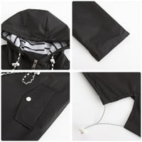 Vanjska kišna jakna Vodootporni kaput za žensku odjeću za planinarenje Putovanje Crna veličina m