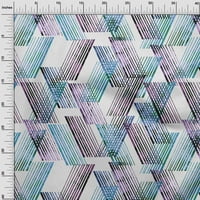 Onuone viskozne šifon svijetlo plave tkanine Geometrijske linije Craft Projekti Dekor Tkanina Štampano