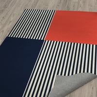 Cling Crvena i plava tepih za područje Kavka dizajna