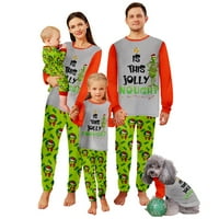 Uklapanje Božićne PJ-ove za obitelj, Grinch Pijamas Božić, Porodični Božićni PJS podudarni setovi