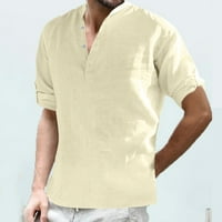 Lilgiuy Muške pamučne majice Pulover Ležerne prilike sastojke sa majicom od majica