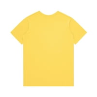Ženski vrhovi Ženski modni casual udobne tiskane kratkih rukava Top bluza Yellow XXL