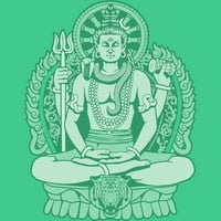Lord Shiva Muške Kelly Green Graphic Tee - Dizajn ljudi M