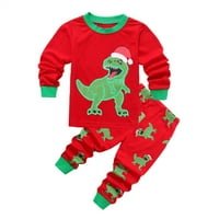 Aaimomet Baby Boys Hlače postavljeni dječaci Božićni Santa Xmas pidžama postavi modnu djecu za spavanje