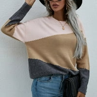 Vivianyo HD džemperi za žene čišćenje Plus Veličina dame jesen i zima labav gornji dugi rukav džemper