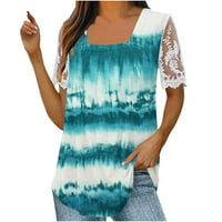 Ljetna štedna klirenska bluza xihbxyly plus vrhovi veličine za žene Ljeto, ženski tunik kratkih rukava