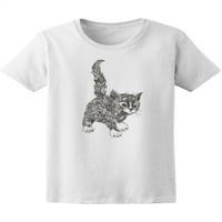 Slatka mačića cvjetna zona Doodle majica žene -image by shutterstock, ženska velika