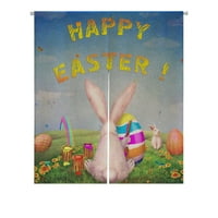 Slatka Bunny Hill Easter Jaja za zavjese zavjesa za zavjese