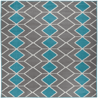 ANTEP prostirke Kashan King Collection Trellis Polipropilen unutarnji dijelovi tepih Plava i siva 5