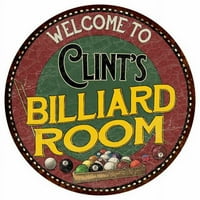 Clint's Bilijar soba 14 okrugli metalni znak Kuhinjski zidni dekor 100140033142