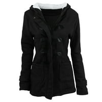 Pimfylm jakne za žene modne labave kapuljače za žene crne 5xl