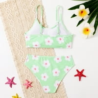 Ljetne velike djevojke kupaći kupaći kupaći kostimi Cvjetni print bikini set kupaći kostimi do godina