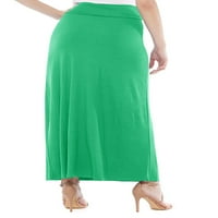 Ženska rastezljiva polka dot maxi suknja casual labavi fit izrađena u SAD-u