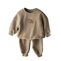 Durtebeua Baby Boy odjeća odjeća za jesen zimske odjeće Bodysuit dugih rukava Top kombinezona 3- mjeseci