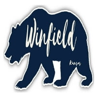 Winfield Kansas suvenir 3x frižider magnetni medvjed dizajn