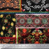 Soimoi Rayon tkanina cvjetna i damaska ​​patchwork tkanina za ispis od dvorišta široko