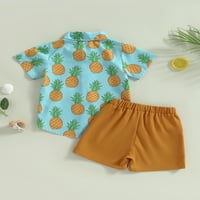 Dječje dječje dječake odjeće za plažu kratki rukav Ananas, gumb za ispis dolje majica vrhovi kratke