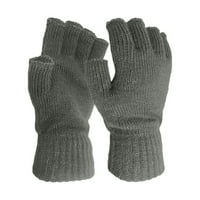 Frehsky tople rukavice muške i ženske zime tople boje pune rukavice na pola prste rukavice sive