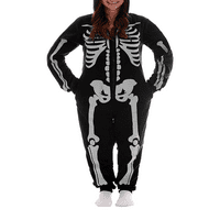 Wytyjxccyy Porodica koja odgovara Noć vještica Onceeye Pajamas skelet sa kapuljačom sa kapuljačom PJS