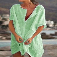 Kupaći kostimu za žene za žene dolje majice za plažu za plažu plus veličine Pogorke od pune boje haljine