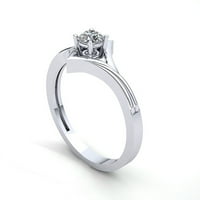 Real 0.75carat Round Cut Diamond Dame Bridal Pasijans Godišnji angažman prsten od punog 10k ruža, bijela