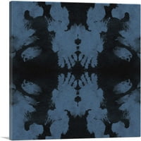 Teal-plava crna moderna platna Art Print - Veličina: 26 26