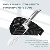 Držač bloka noža, kuhati univerzalni blok noža bez noževa, jedinstveni dvostruki sloj valoviti dizajn,