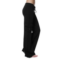 Žene vježbaju tajice Stretch tipka za struk Pocket Yoga teretane Loose hlače