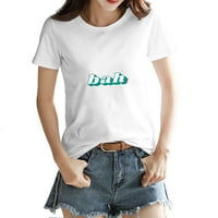 Meka i rastezljiva ženska majica sa smiješnim sloganom grafikom