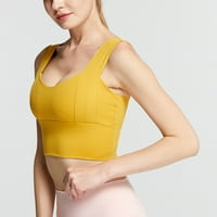 Miayilima Yellow L Cisterna za žene Yoga Sportska veličina Boja Ženska Fit Plus Beauty Solid Back Vest