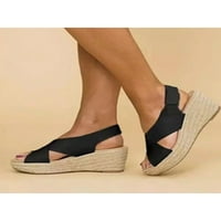 Colisha dame kline sandale Cross remen Espadrilles Sandal Comfort Platform cipele Žene Lagane casual cipele Ljeto crno 8