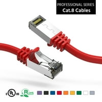 2ft mačka. S FTP Ethernet mrežni kabel crveni 26AWG, pakovanje