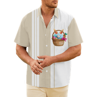 Uskršnji hawaiian dječaci i majica majica Uskrsni ispisani opušteni-fit casual majica kratkih rukava-dolje