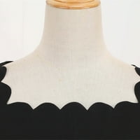 Vintage Women Moderan print Dugi rukav kvadratni vrat Ležerne haljine