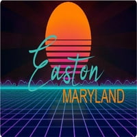 Easton Maryland Vinil Decal Stiker Retro Neon Dizajn