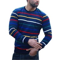 Ketyyh-Chn majice s dugim rukavima za muškarce tunika bluza za muškarce dugih rukava Plavi, XL