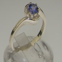 Britanci napravio je 10k bijeli zlatni prsten sa prirodnim prstenom za angažiranje žena - veličine 9,75