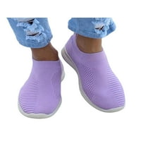 Welliumiy Womens Flats Slip na hodanju cipele pletene gornje tenisice Sportska čarapa Tenikor Yoga Comfort
