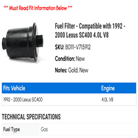 Filter za gorivo - kompatibilan sa - SC 4.0L V 1999