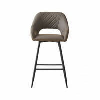 Barske stolice set od 2, PU kožne fiksne visine stolice sa metalnim okvirom i nogama, modernim blagovaonicama