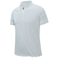 Amidoa s kratkim rukavima bijele košulje za muškarce Ležerne prilike moderne obične Henley majice ljeta