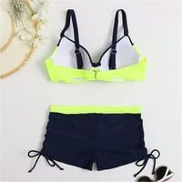 Plus size za žene za žene Povjeru Žene Multi Color Bikini set Push Up kupaći kostim odjeće podstavljeni