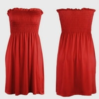 Ljetna haljina za žene OFF-a treba zabavljati haljinu koktel mat ballgown Fancy haljine poliester crveni