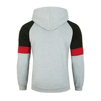 Muške jesenske i zimske sportove i slobodno vrijeme zadebljani pamučni šprict kontrastni džemper hoodie
