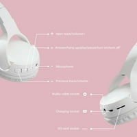 Bluetooth slušalice preko uha, bežične slušalice sa mikrofonom, HiFi stereo sklopive lagane slušalice