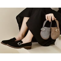 Žene Britanske ugodne casual cipele niske potpetice modnih stanova uredskih natikača crna 5,5