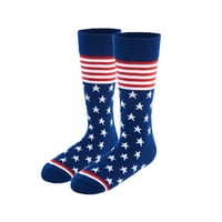 Eyicmarn muškarci Ležerne čarape, vlage Wicking Atletic Socks Patriotske čarape za dan neovisnosti