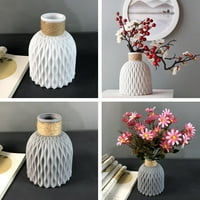 Moderna plastična vaza europska anti keramička cvijeta vaza vjenčari sivi